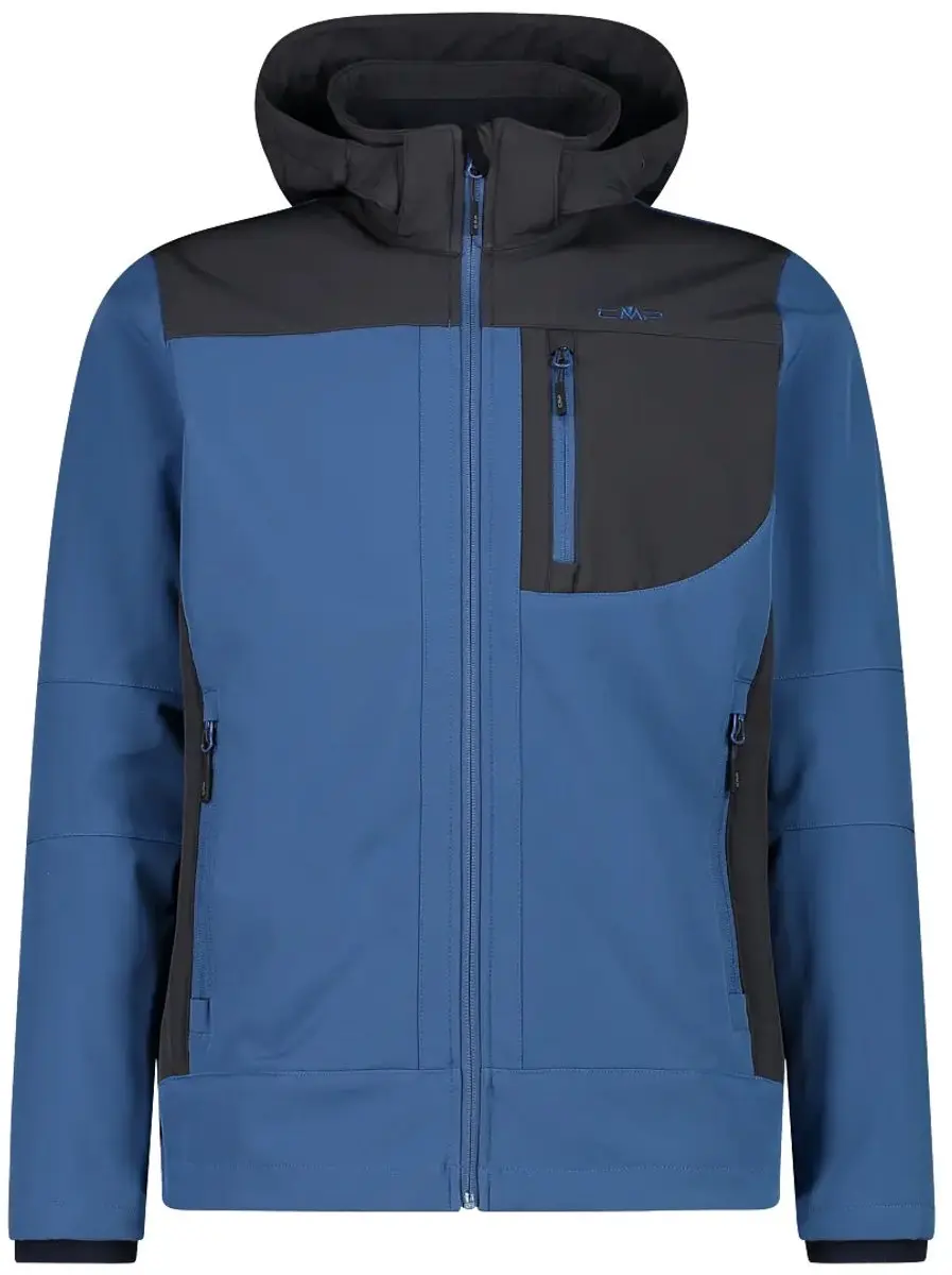 Verwarmde softshell jas met afneembare capuchon CMP