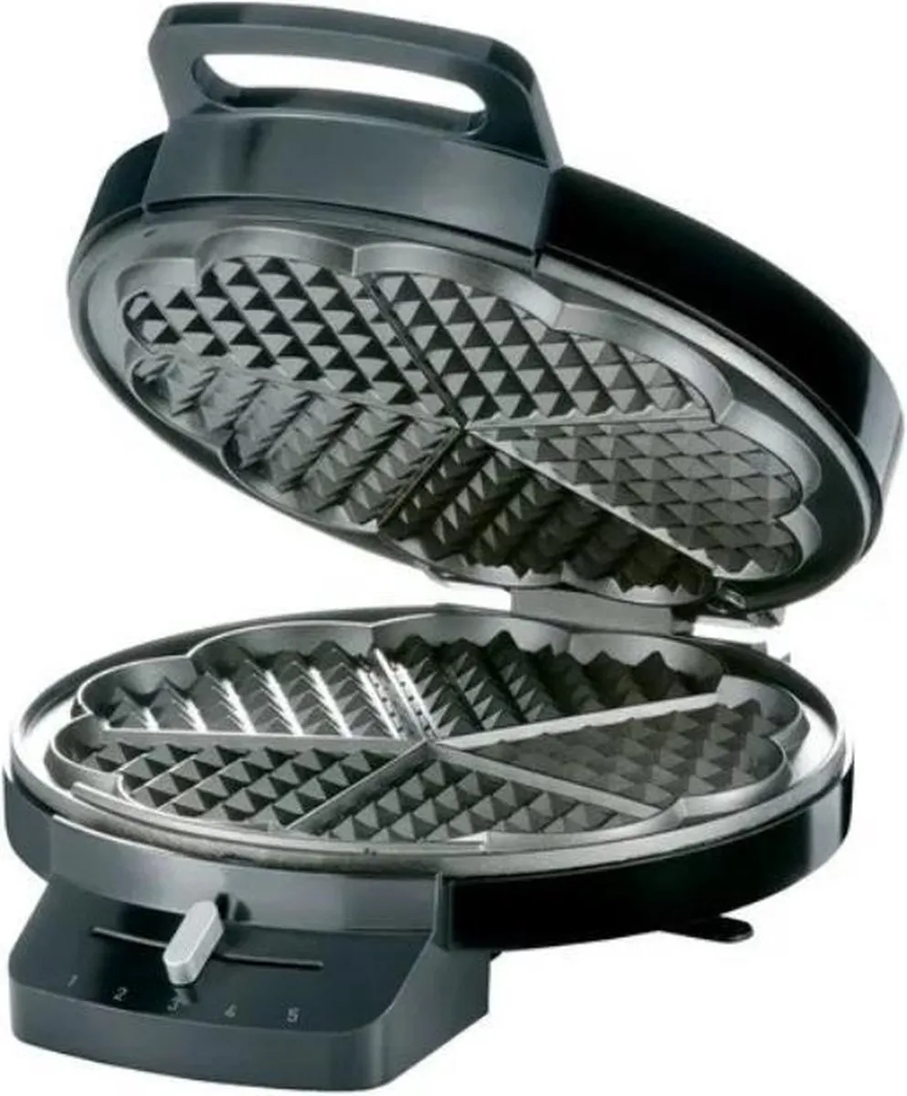 Silvercrest Wafelijzer 1200W - ILAG anti-aankleeflaag - Zwart