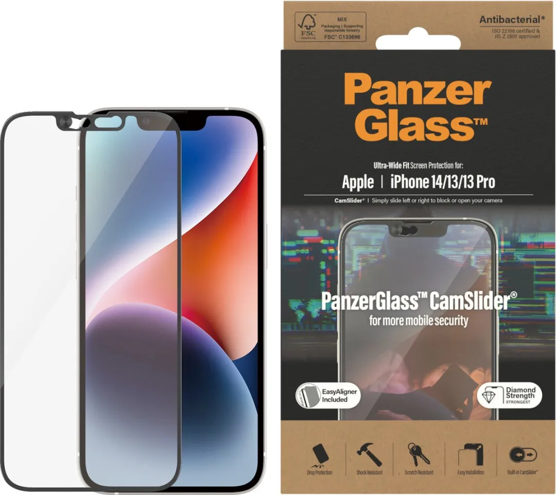 PanzerGlass Ultra-Wide CS-AB iPhone 14/13/13 Pro Schermbeschermer