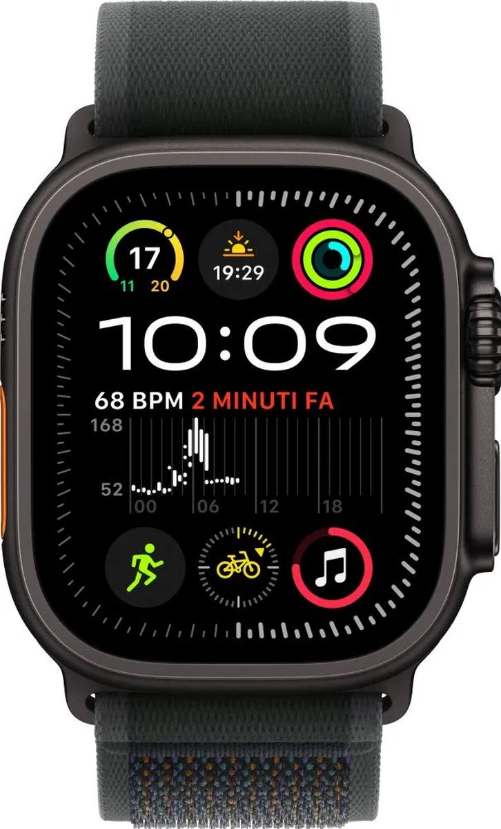 Apple Watch Ultra 2 Cellular 49mm - Trail-bandje M/L - Zwart