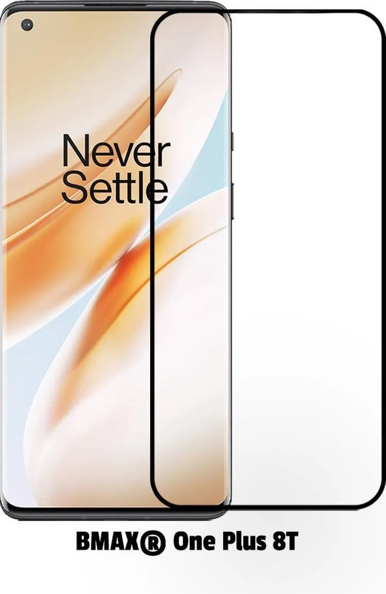 BMAX BMAX651227 Glazen Screenprotector OnePlus 8T - 2 Stuks - Zwart