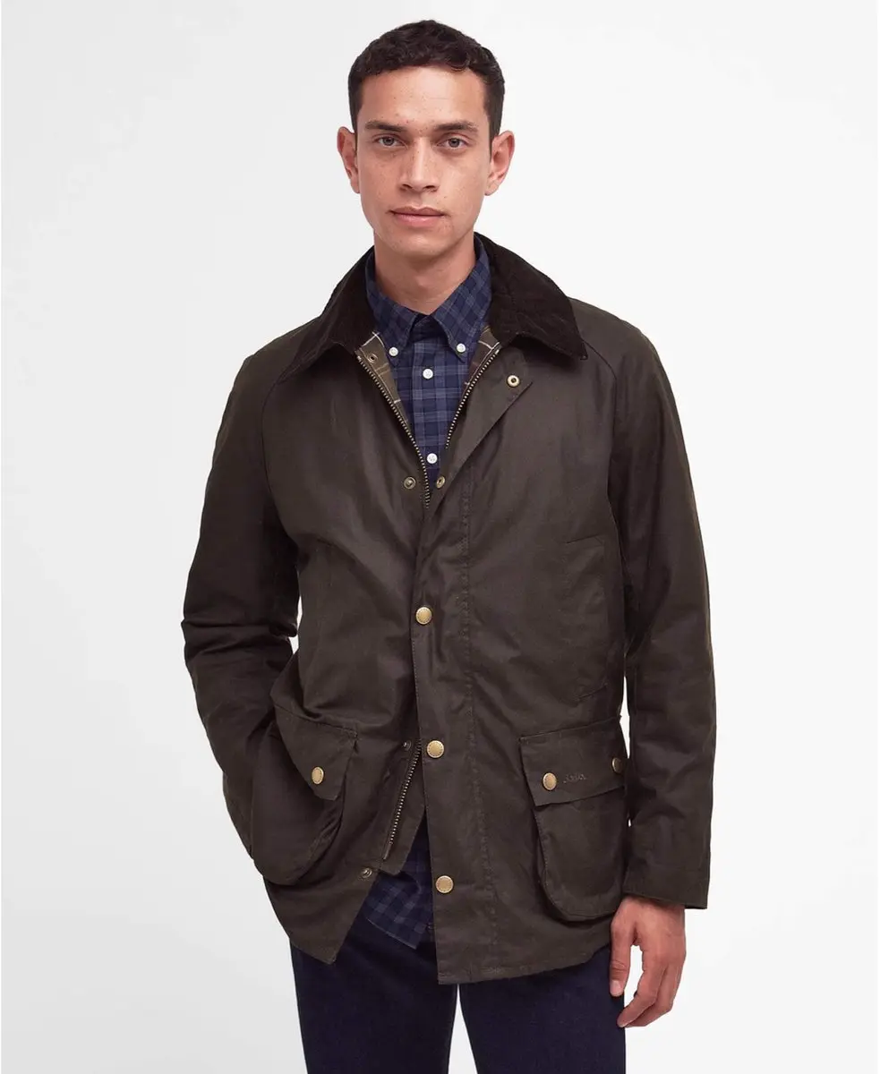 Barbour Ashby Wax Jas Olive - Maat M - Heren - Wax jassen