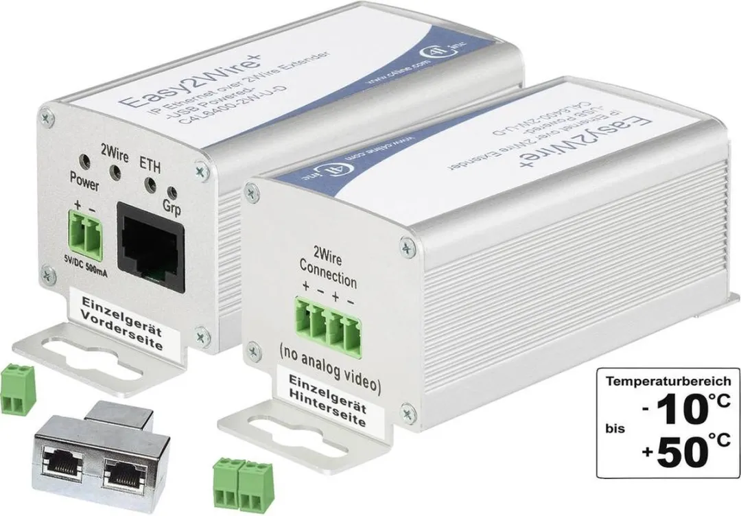 Renkforce RF-2979162 Netwerkuitbreiding 2-draads - 100 MBit/s - 400m