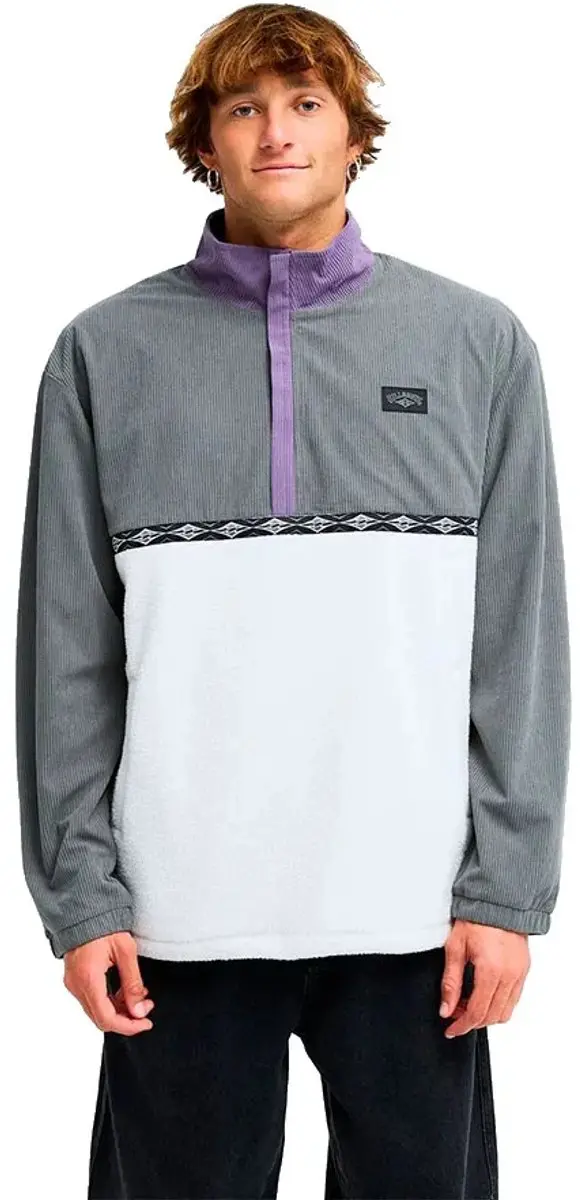 Billabong Space Lobster Fleece Half Zip - Grape Leaf - S