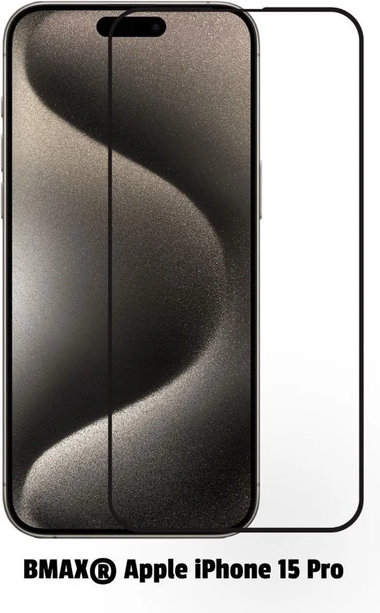 BMAX BMAX8469936 Screenprotector iPhone 15 Pro - 2 Stuks - Zwart
