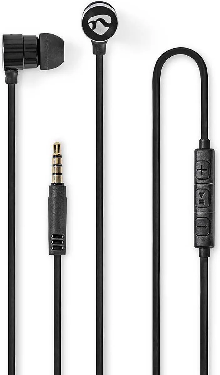 Nedis HPWD2020 Bedrade Koptelefoon 1.2m - Zilver/Zwart