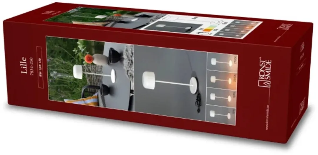 Konstsmide Lille Oplaadbare Tafellamp 3.5W - Wit