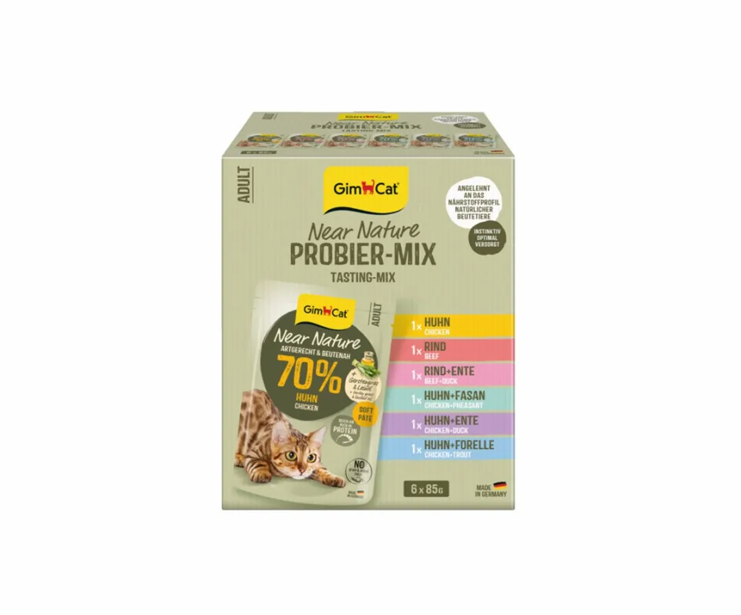 GimCat Kattenvoer Near Nature Mix - 6 x 85 gr