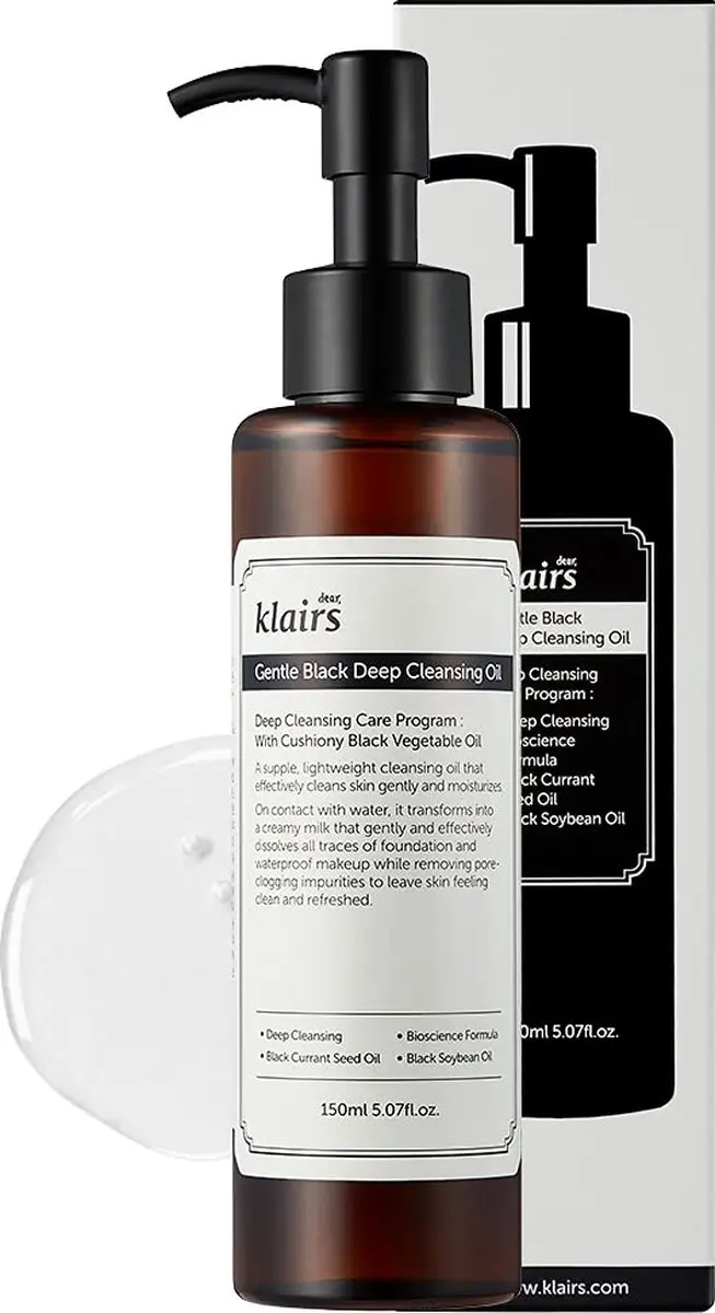 Klairs Gentle Black Reinigingsolie 150ml - afbeelding 2 van 6