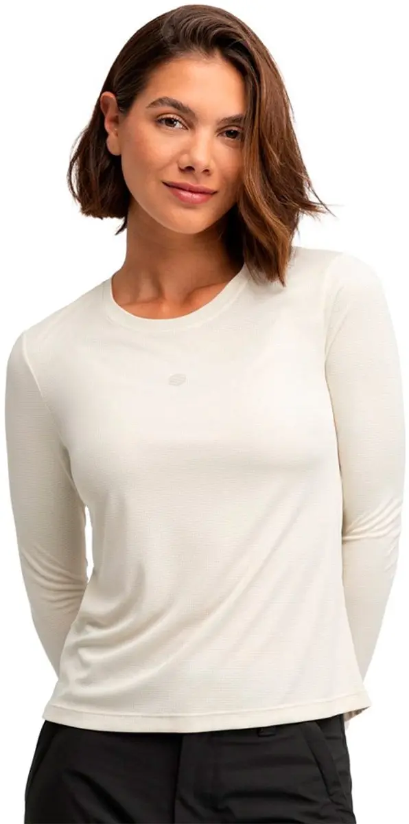 Siroko Wander Sand T-shirt Met Lange Mouwen Beige M Vrouw