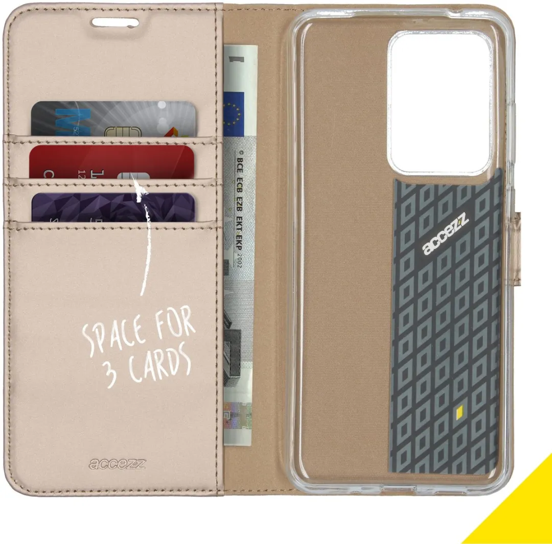 Accezz Hoesje Samsung Galaxy S20 Ultra Goud - 3 Pasjes