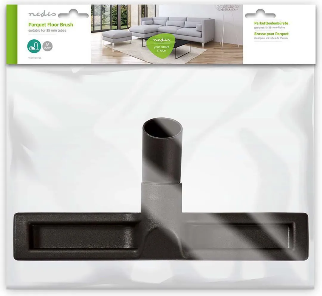 Nedis VCBR110HF35 Parketborstel - 35mm - Zwart