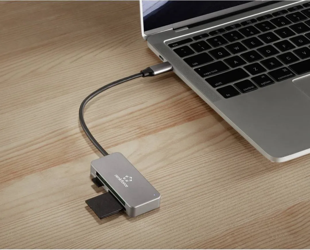 Renkforce RF-PCR-210 Externe Geheugenkaartlezer USB-C - Zilver