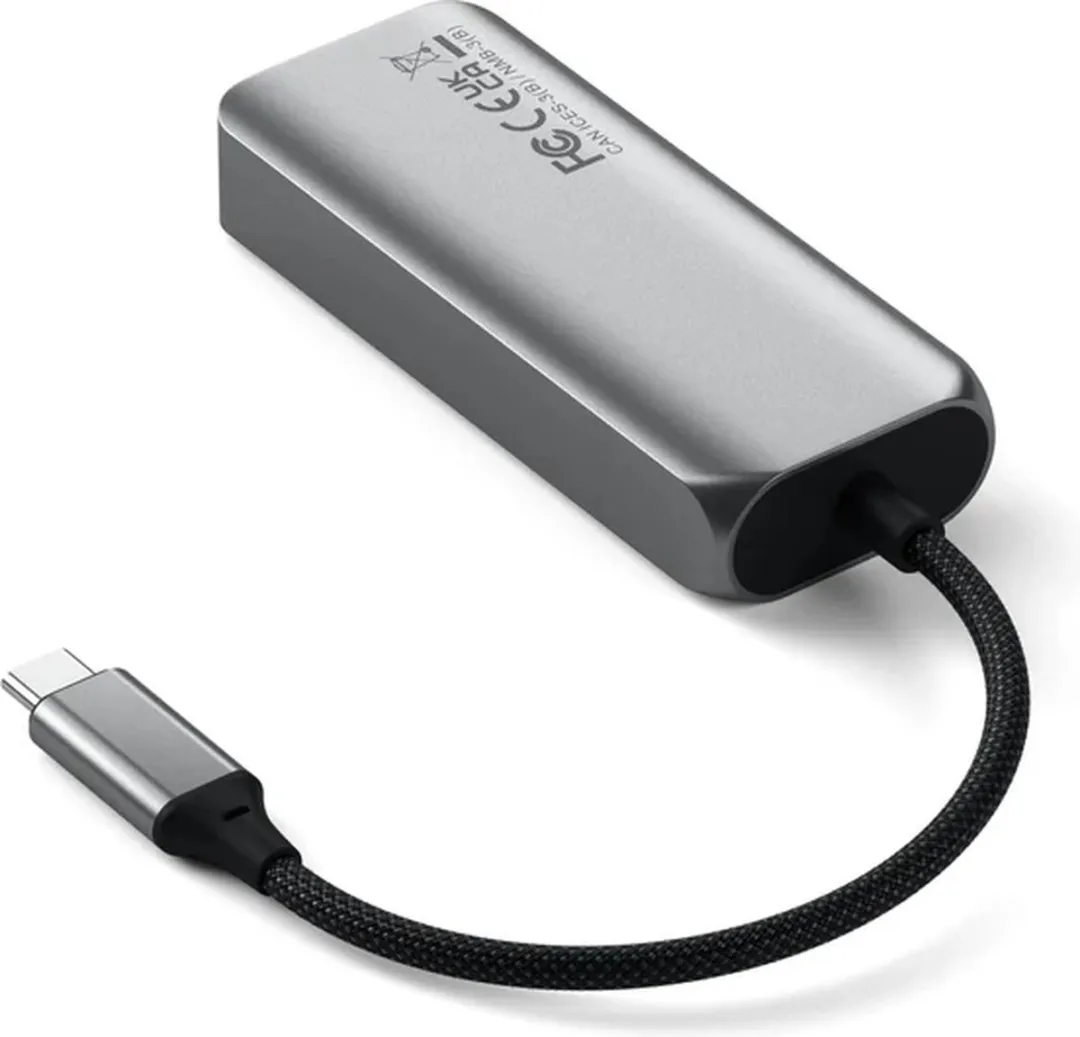 Satechi ST-H3C25EM USB-C 4-in-1 Hub - 2.5Gb Ethernet - Grijs