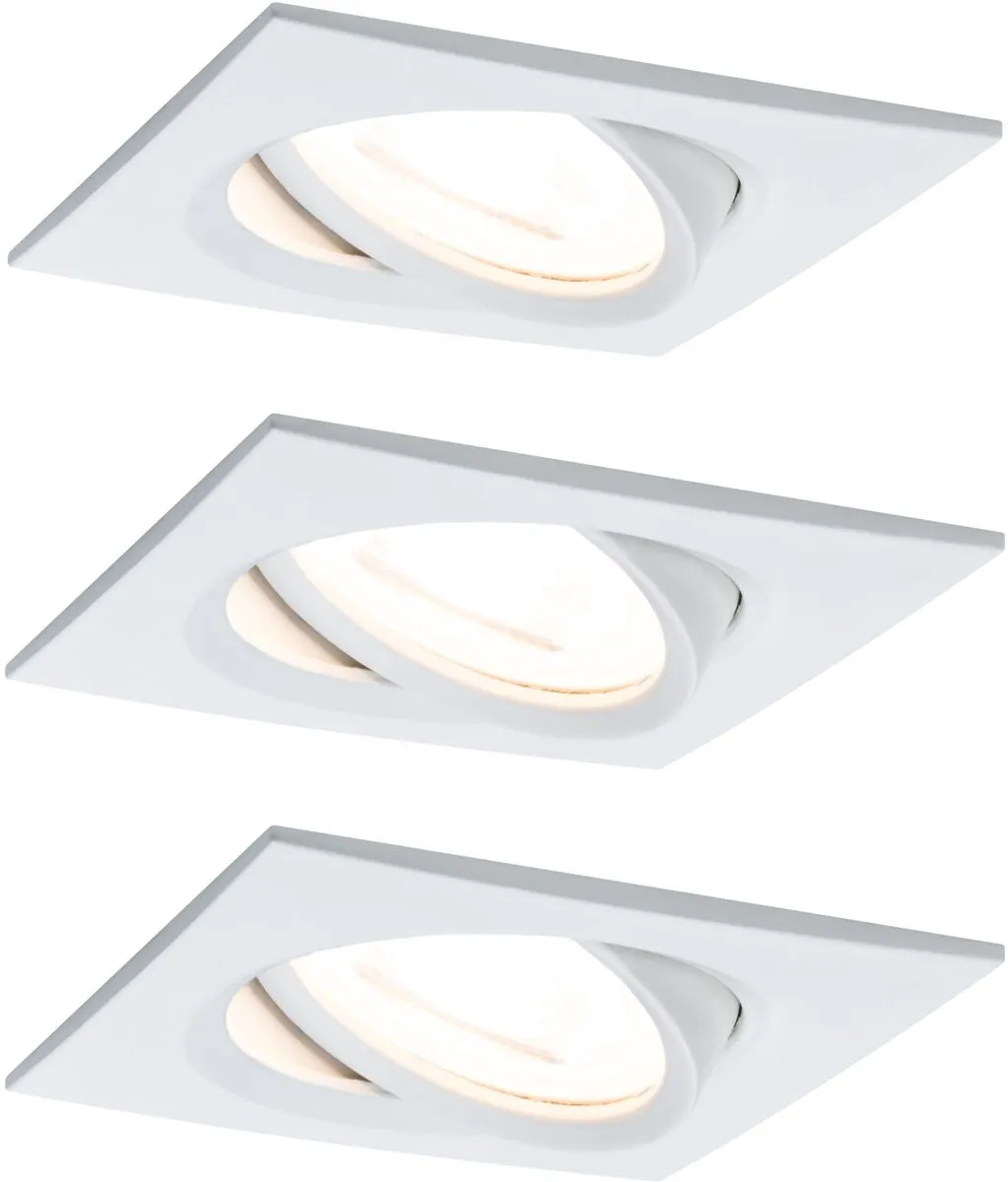 Paulmann Nova Coin LED-Inbouwlamp 3x6W 470lm 2700K - 3 Stuks