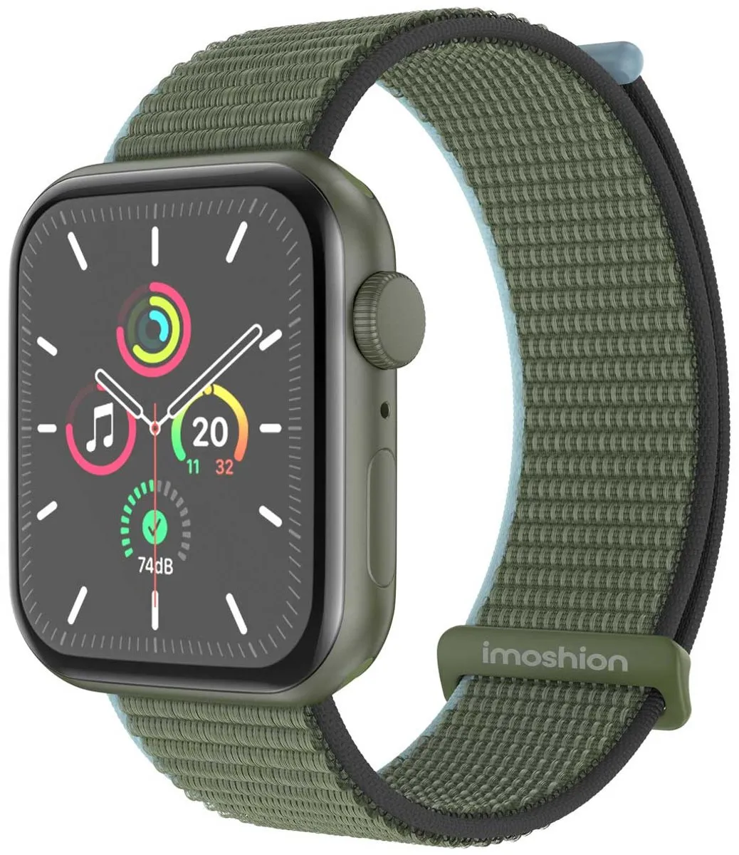 Imoshion Nylon Bandje Apple Watch 42mm - Donkergroen