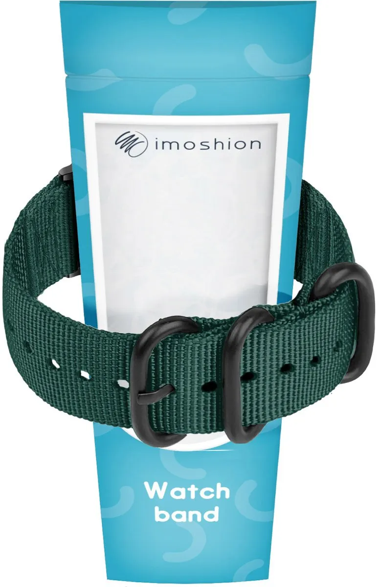 Imoshion Nylon Bandje Apple Watch 42mm - Donkergroen - afbeelding 6 van 6