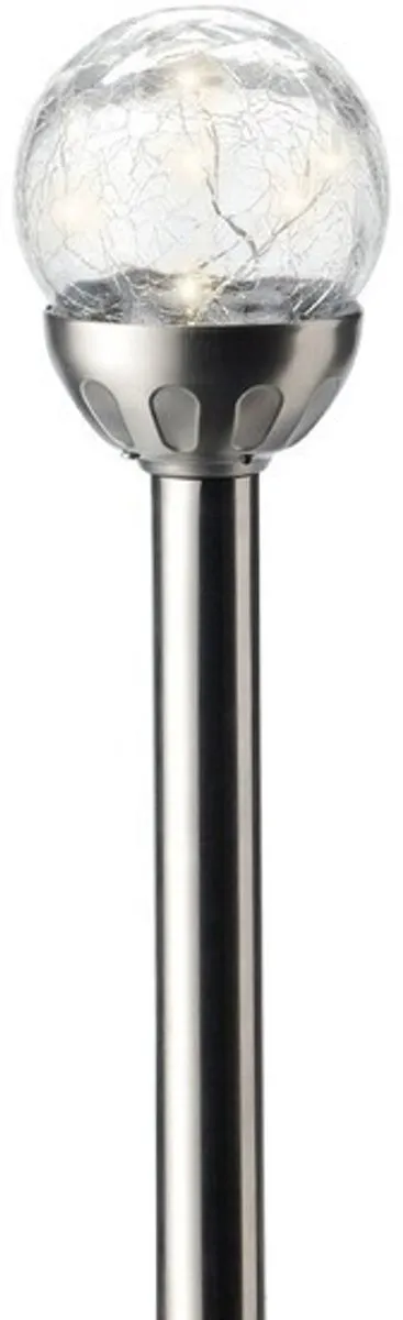 Lumineo Navi Solar Buiten LED RVS Bolstekers 30cm - 10 Stuks - afbeelding 4 van 4