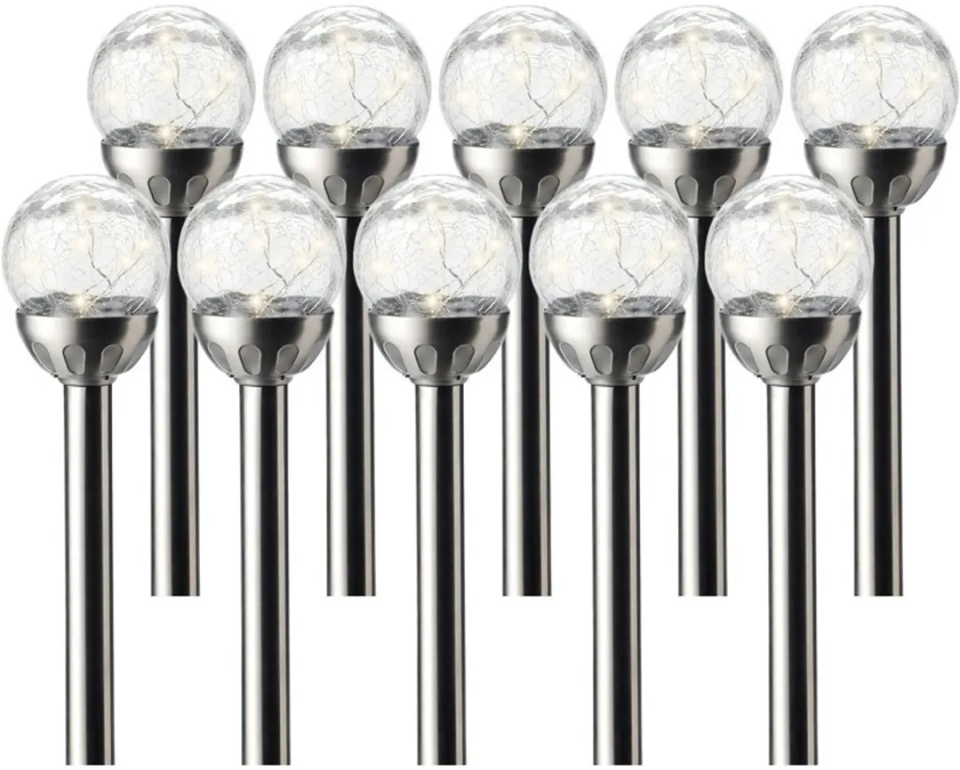 Lumineo Navi Solar Buiten LED RVS Bolstekers 30cm