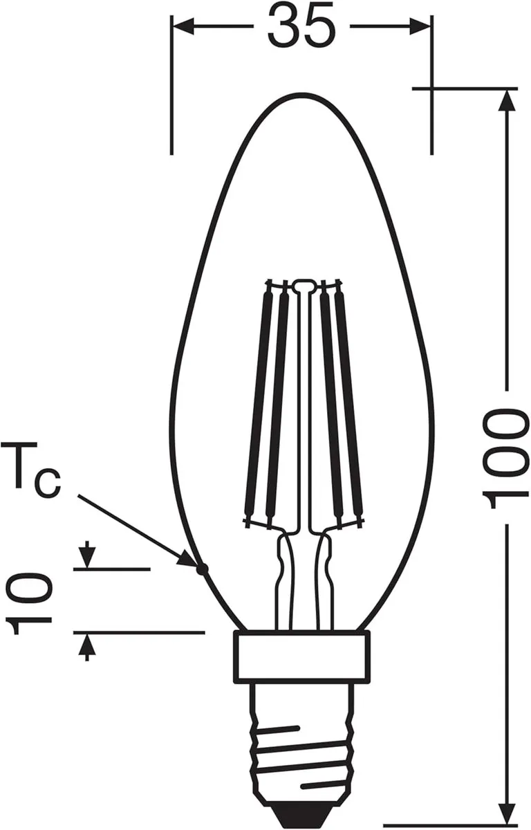 Osram E14 LED 3.4W 2700K Warm Wit - 300°