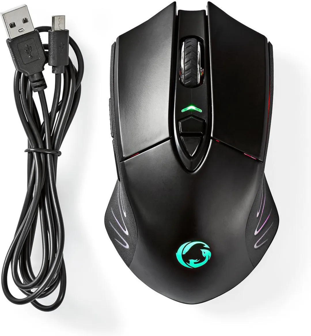 Nedis GMWS200BK Gaming Muis - Zwart - 7 Knoppen - RGB