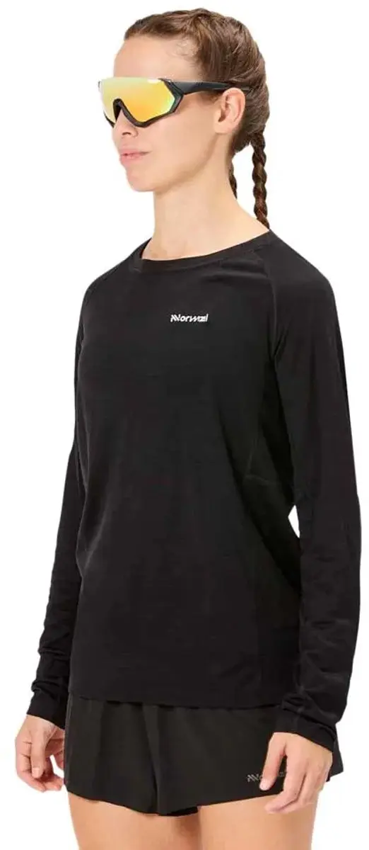 Nnormal Merino Shirt Lange Mouwen Dames - Zwart - L - afbeelding 2 van 6