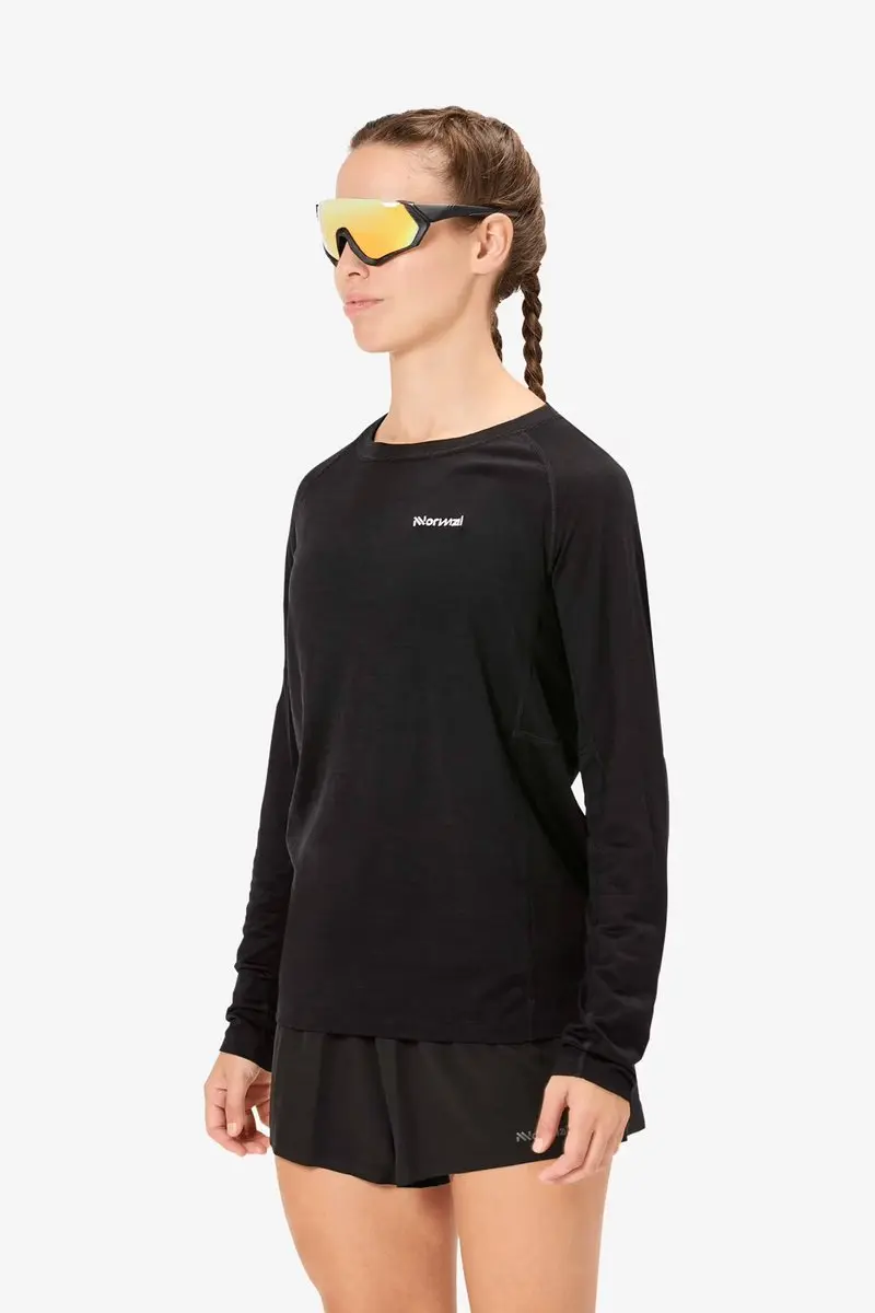 Nnormal Merino Shirt Lange Mouwen Dames - Zwart - L - afbeelding 4 van 6