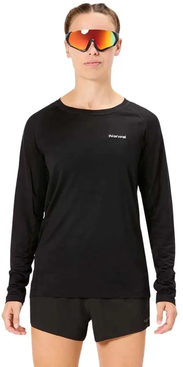 Nnormal Merino Shirt Lange Mouwen Dames - Zwart - L - afbeelding 6 van 6