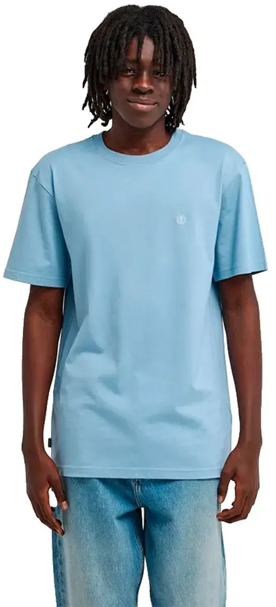 Element Icon Embroidery T-shirt Met Korte Mouwen Blauw L Man