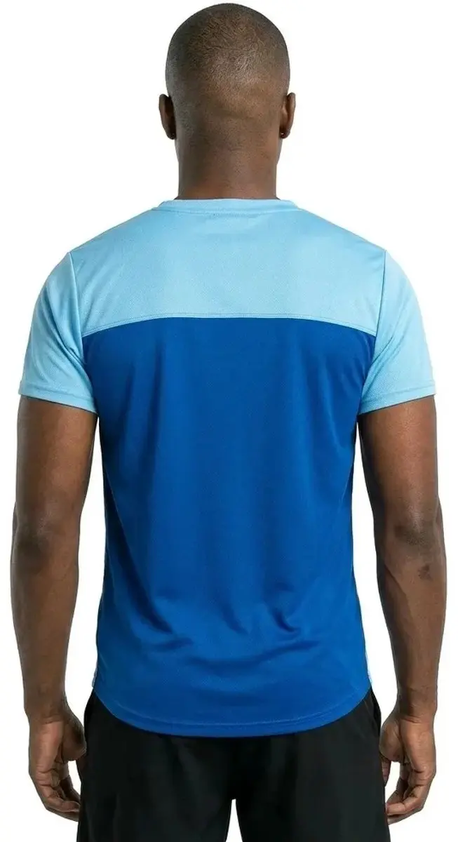 226ERS Color Block T-shirt Korte Mouw - Blauw - M - afbeelding 4 van 6