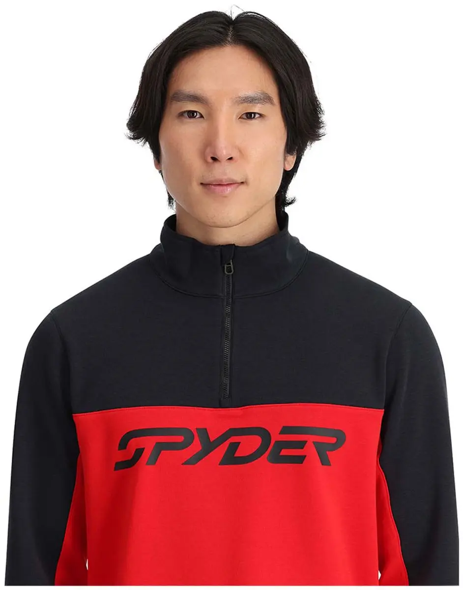 Spyder Speed Fleece 1/3 Zip Skipully Heren - Rood - M - afbeelding 2 van 6