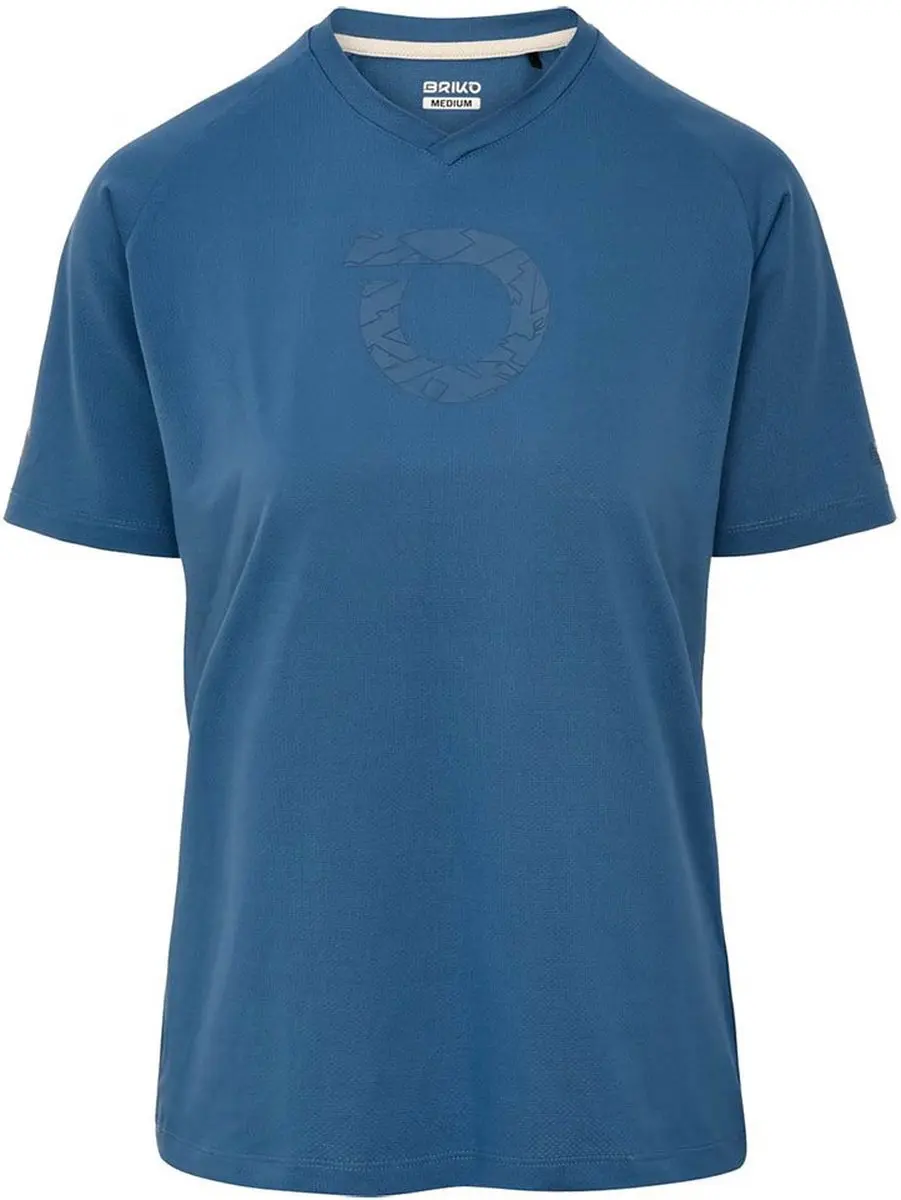 Briko Adventure Graphic T-shirt Met Korte Mouwen Blauw S Vrouw