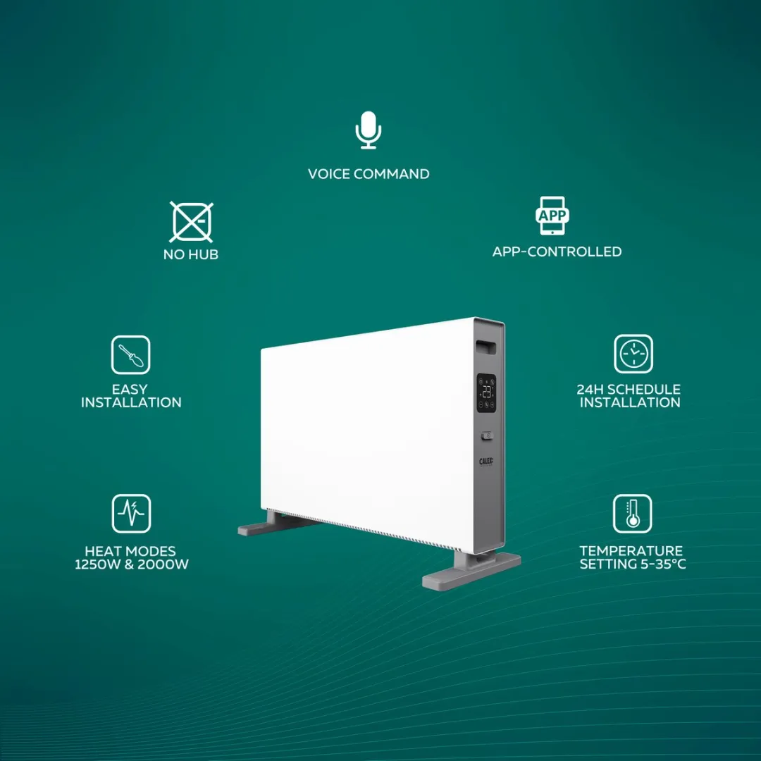 Calex 5701000100 Slimme Convector Verwarming 2000W - Wit