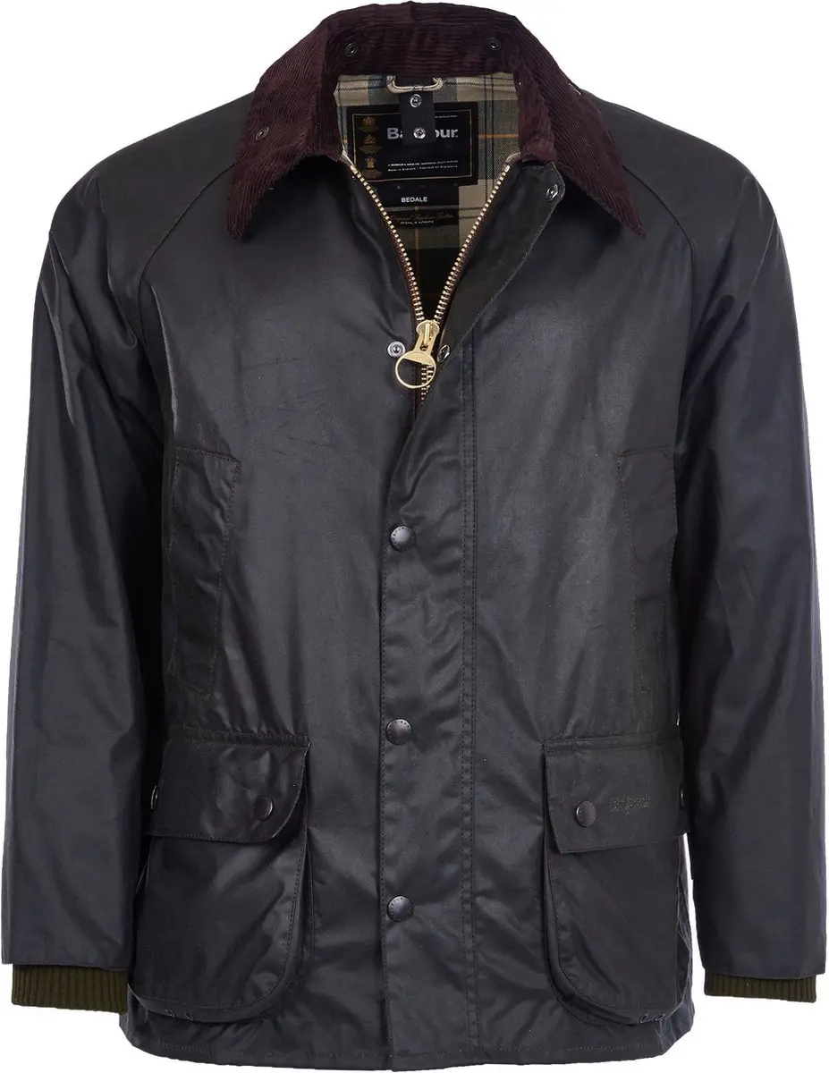 Barbour Bedale Wax Jas Donkergroen - Maat 48 - Heren - Wax jassen