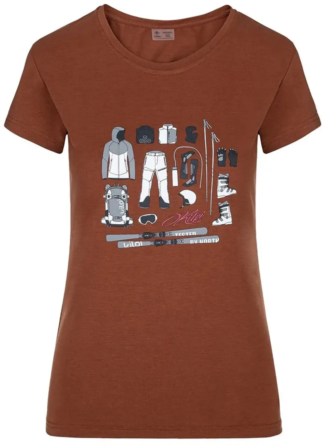 Kilpi Tornes Dames T-shirt Korte Mouwen - Rood - 38 - afbeelding 3 van 3