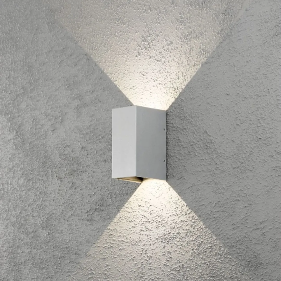 Konstsmide Cremona LED Wandlamp 6W - 2x - Matzilver