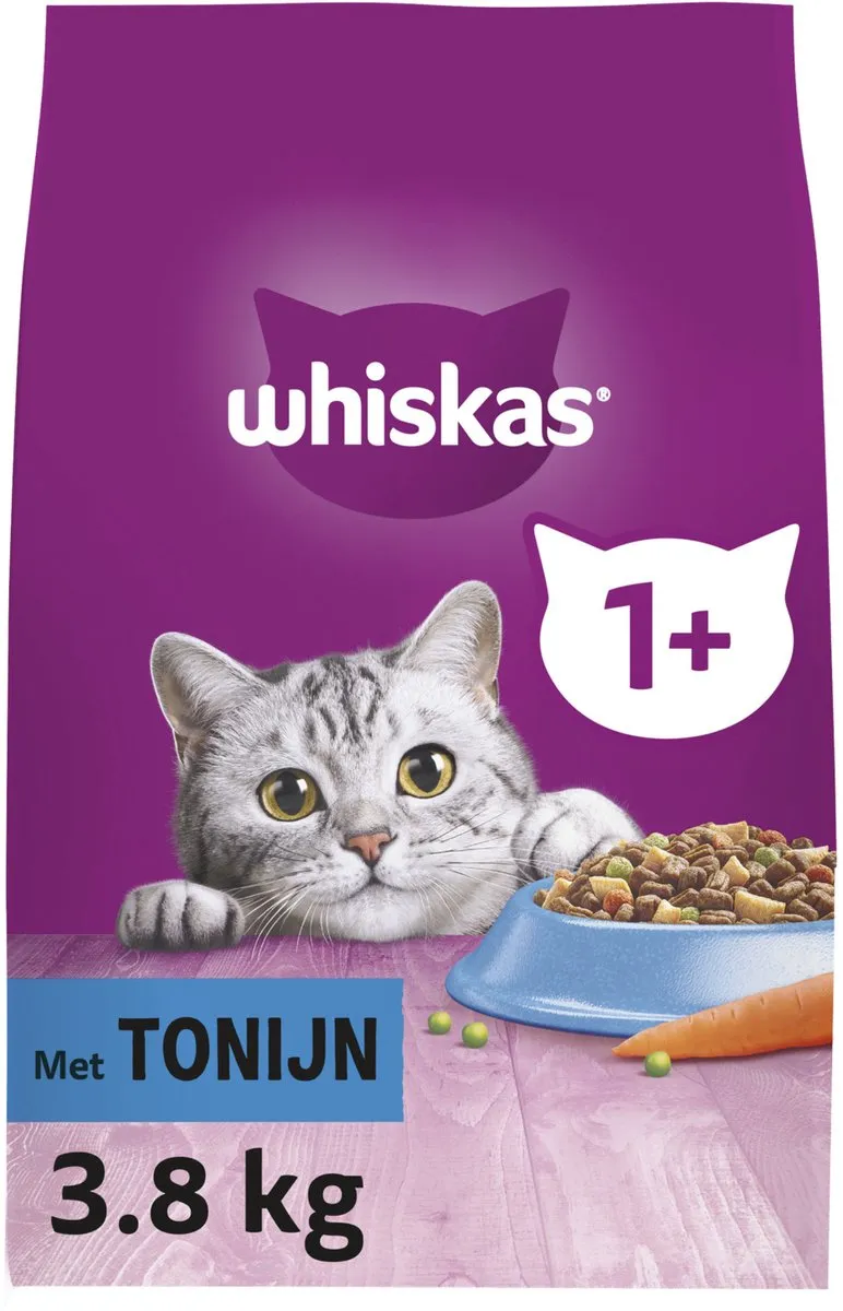 Whiskas 1+ Adult Tonijn Kattenvoer Droog - 3,8 kg - afbeelding 6 van 6