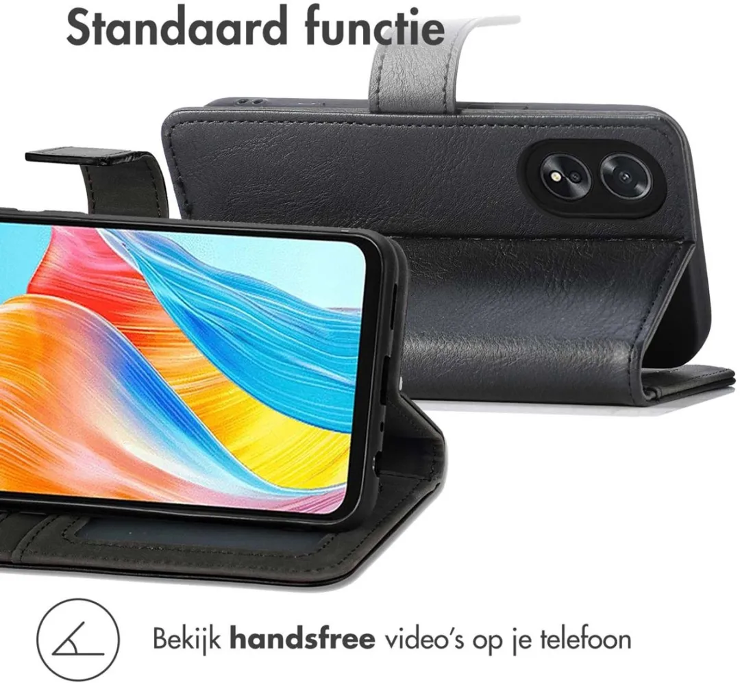 imoshion Hoesje Oppo A18/A38 - 3 Pasjes - Zwart