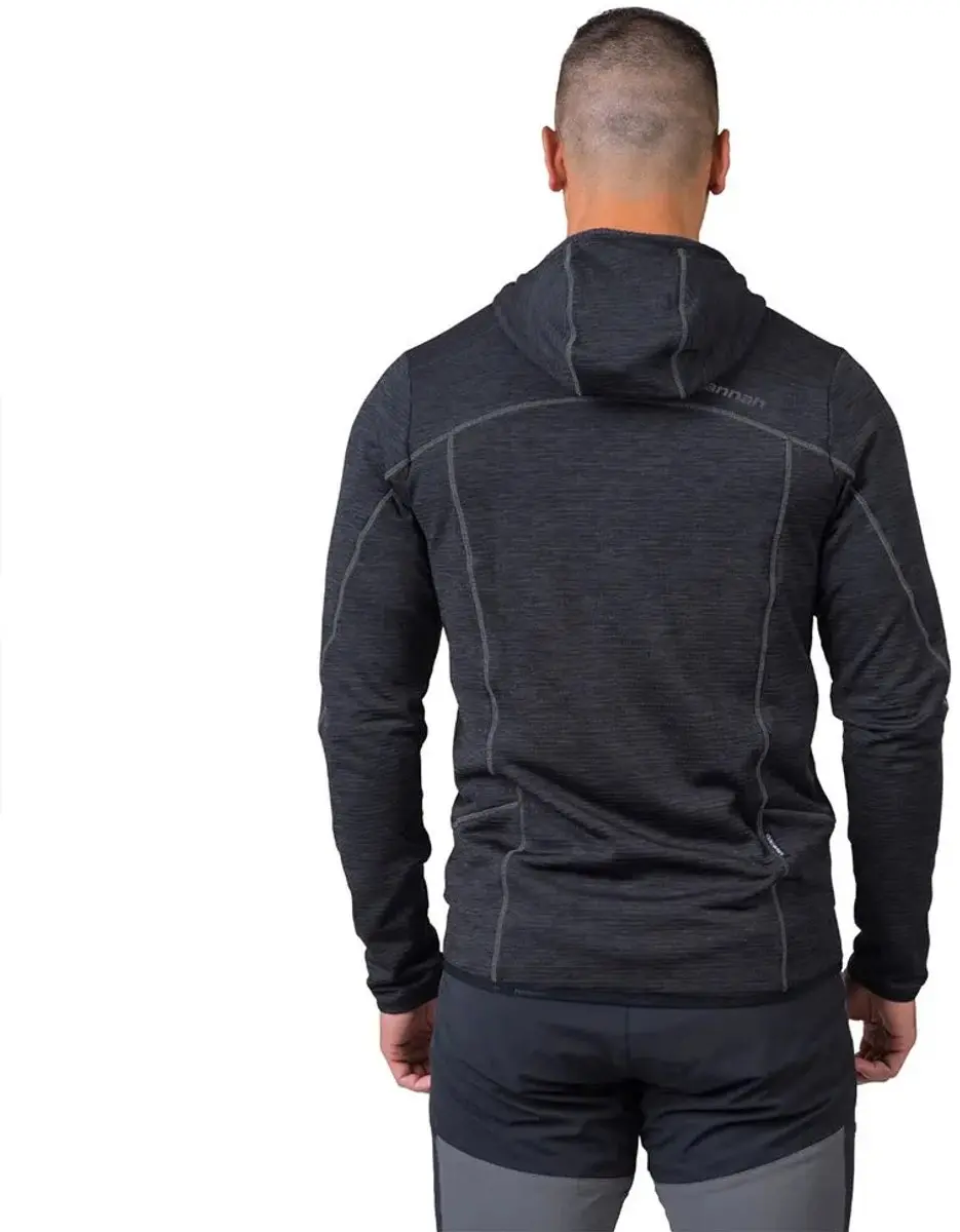 Hannah Damar Hoody Fleece Met Rits - Anthracite Mel - L - afbeelding 3 van 6