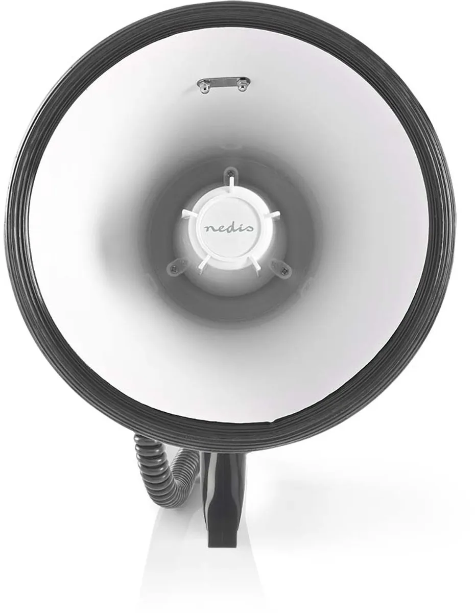 Nedis Megafoon 120dB - 1500m Bereik - USB Opname - Zwart/Wit
