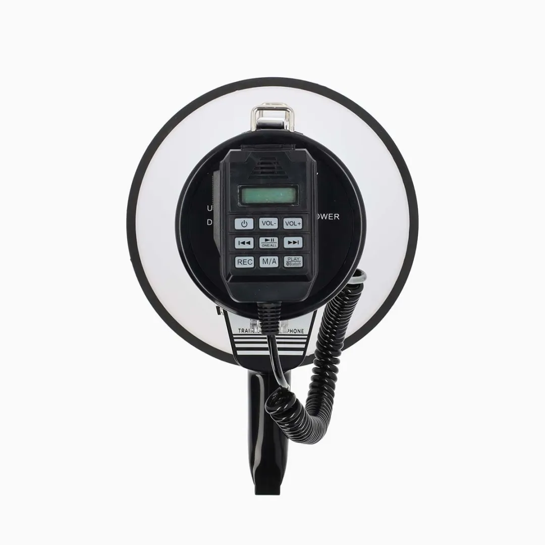 Nedis Megafoon 120dB - 1500m Bereik - USB Opname - Zwart/Wit