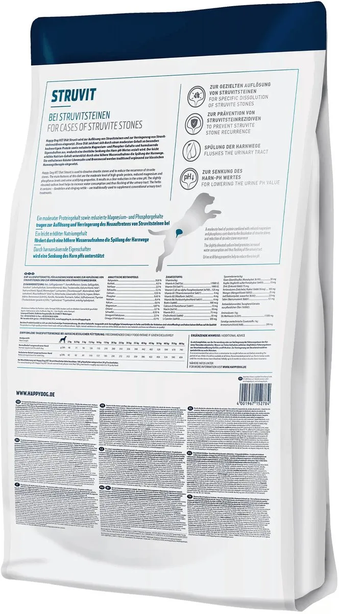 Happy Dog VET Struvit Hondenvoer 4kg