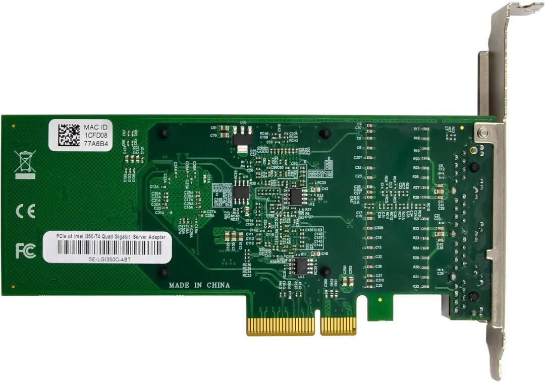 InLine Quad Gigabit Netwerkkaart 51127E - PCIe x4