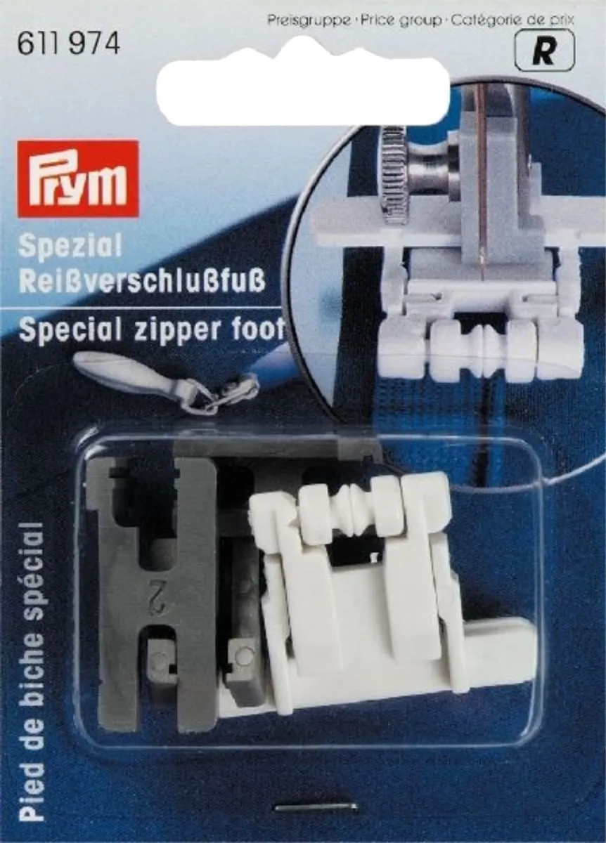 Prym Blinde Ritsvoet 611 974 - Grijs