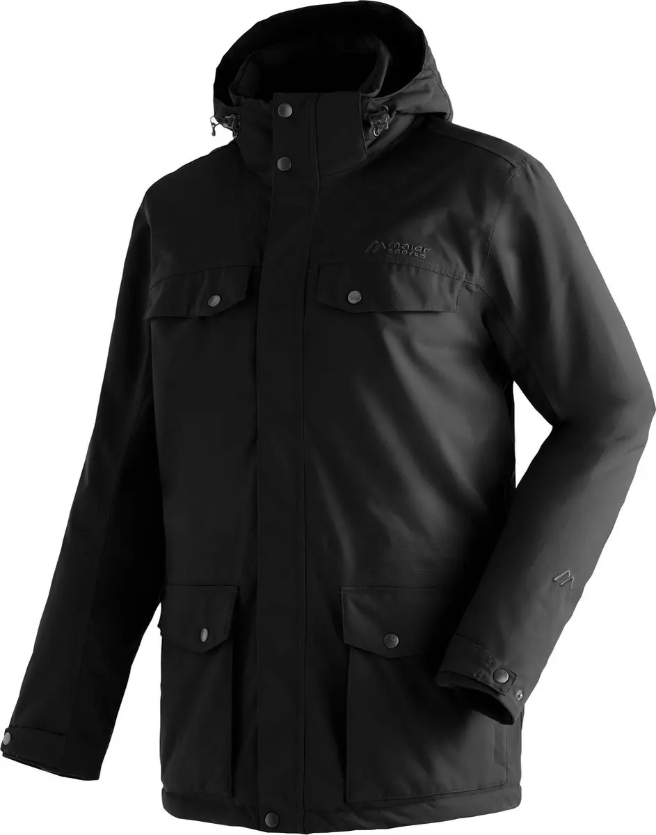 Maier Sports Knuth Capuchonjack - Zwart - Maat 58