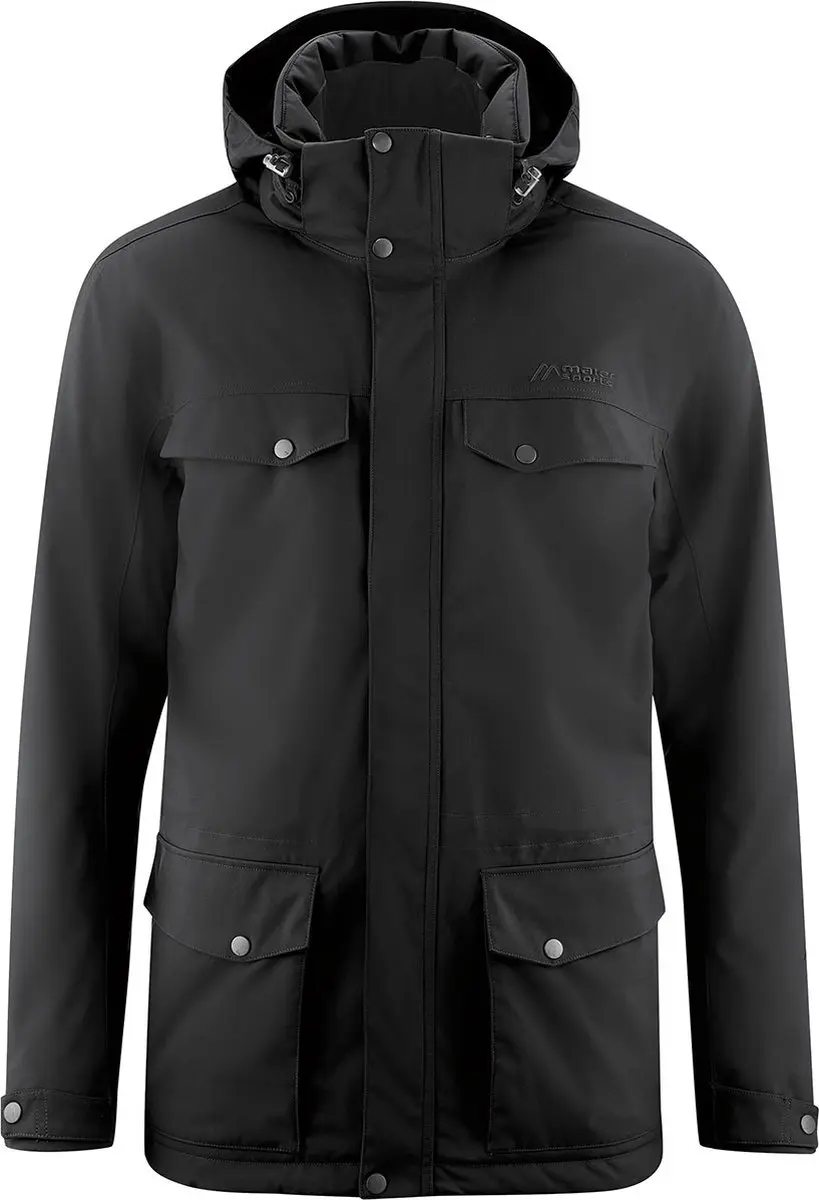 Maier Sports Knuth Capuchonjack - Zwart - Maat 58 - afbeelding 3 van 3