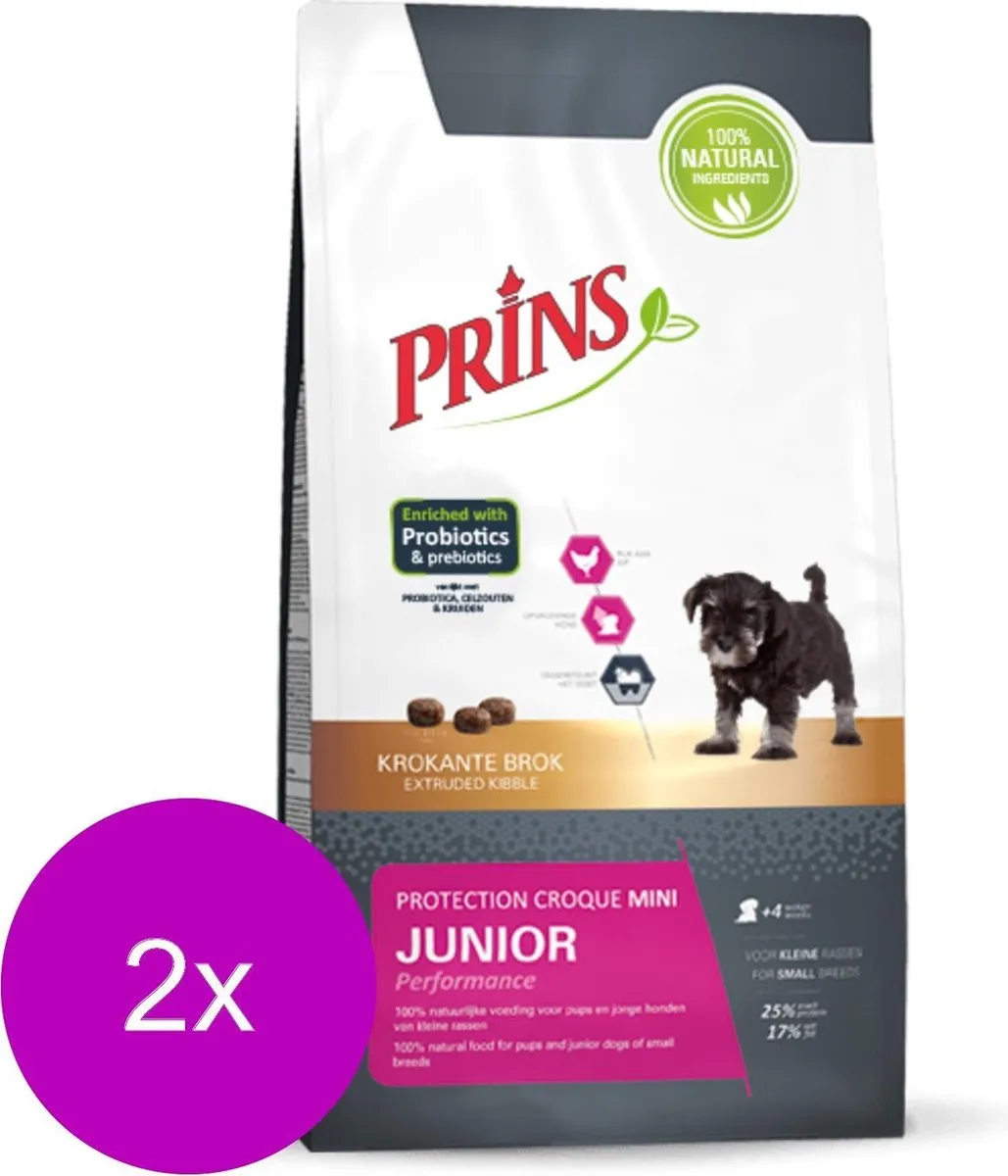 Prins Protection Croque Mini Junior Performance Hondenvoer - 2x2kg