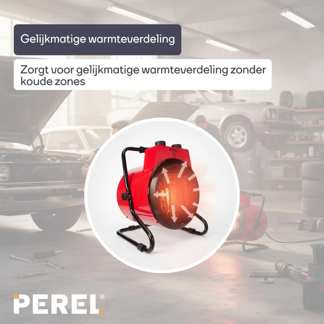 Perel TC78074NN Ventilatorkachel 3000W - 2 standen - Thermostaat - afbeelding 6 van 6