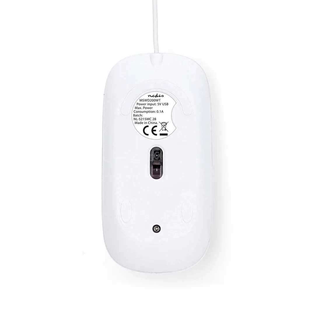 Nedis MSWD200BK Muis - Bedraad - 3 Knoppen - Zwart