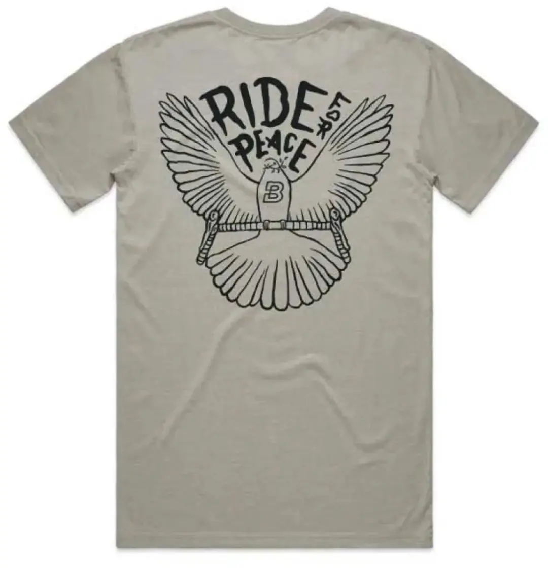 Bombtrack Ride For Peace T-shirt - Grijs - L - afbeelding 2 van 4